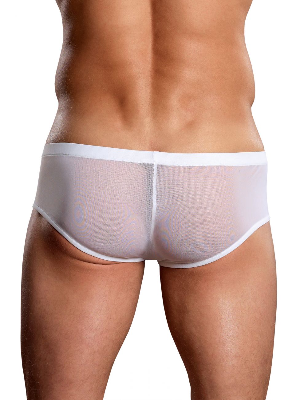 Male Power PAK885 Euro Male Mesh Micro Mini Pouch Short White