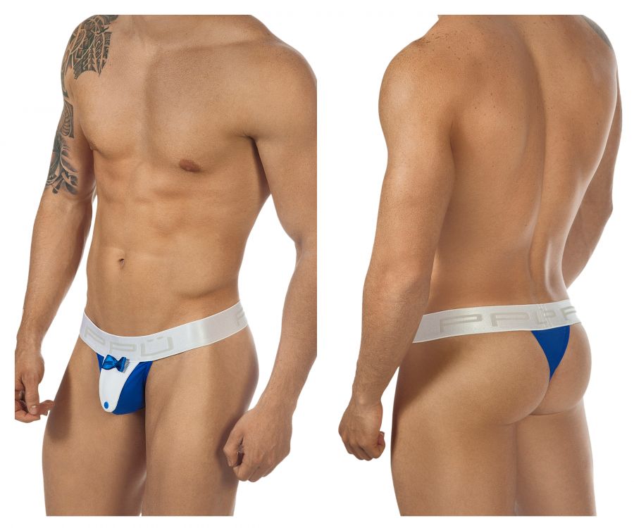 PPU 1312 Tuxedo Thong Blue-White