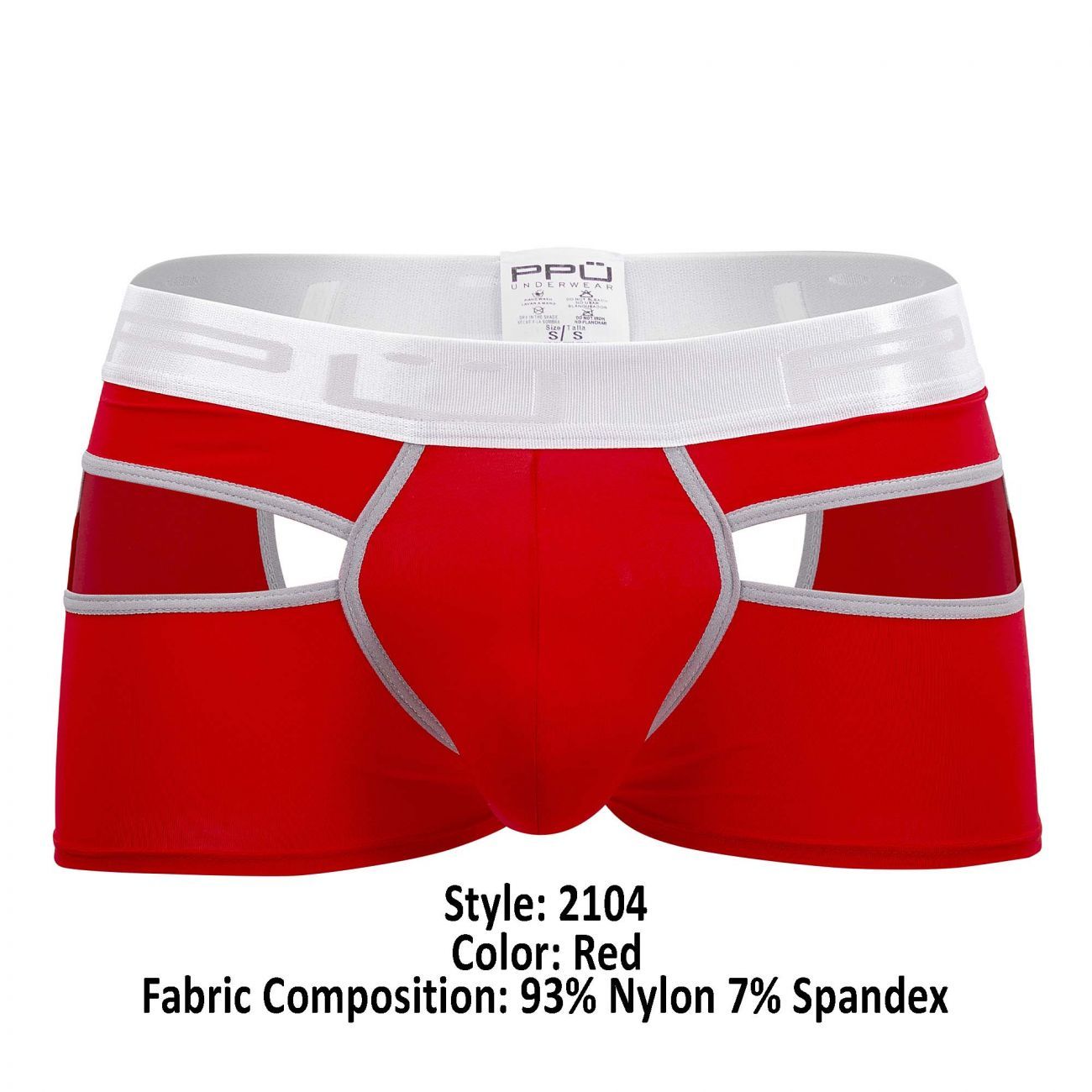 PPU 2104 Open Back Trunks Red