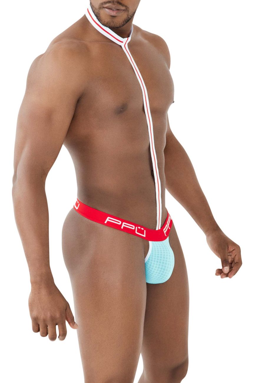 PPU 2302 Harness Thongs Aqua