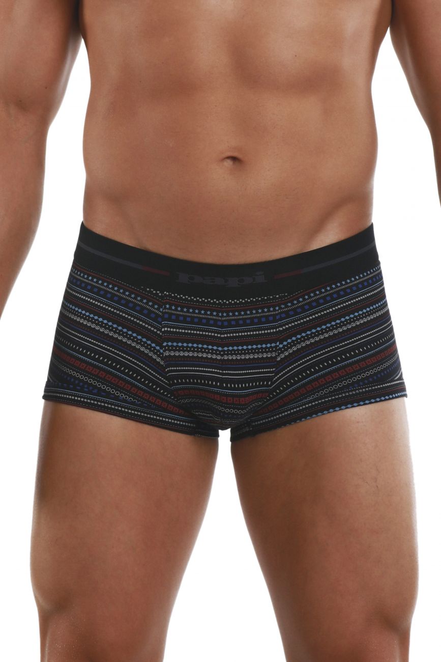 Papi 554569-968 Pencil Stripes Brazilian Trunks Black Blue