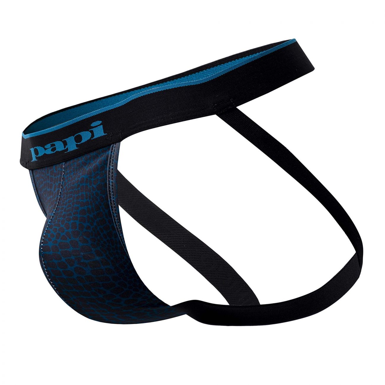 Papi UMPA049 Microflex Jockstrap Teal-Leopard