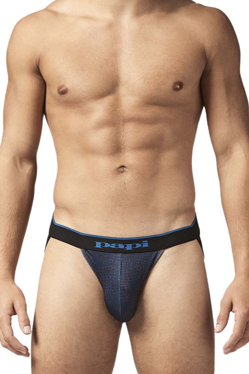 Papi UMPA049 Microflex Jockstrap Teal-Leopard