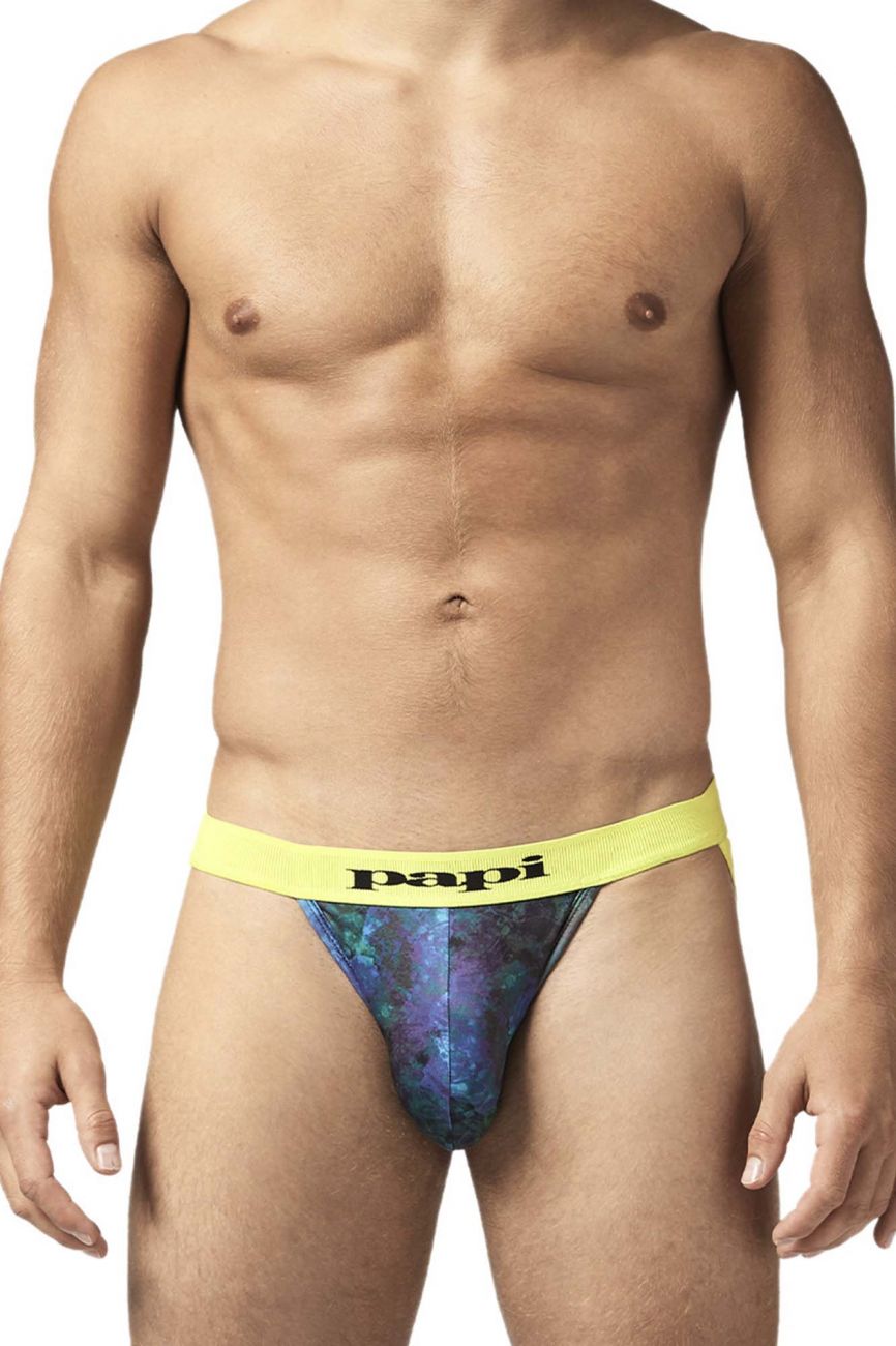 Papi UMPA051 Fashion Microflex Brazilian Jockstrap Ocean Multi Print