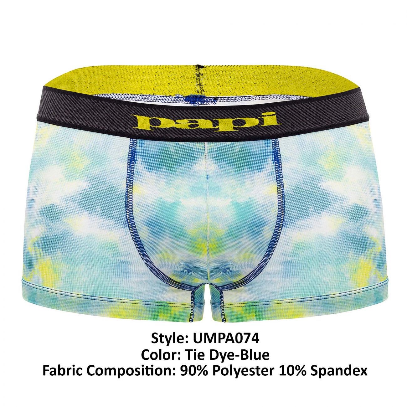 Papi UMPA074 2PK Microflex Brazilian Trunks Tie Dye-Blue