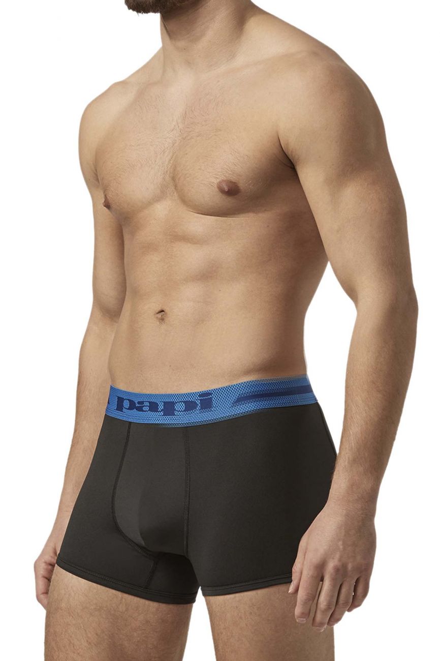 Papi UMPA080 2PK Microflex Brazilian Trunks Alloy-Black