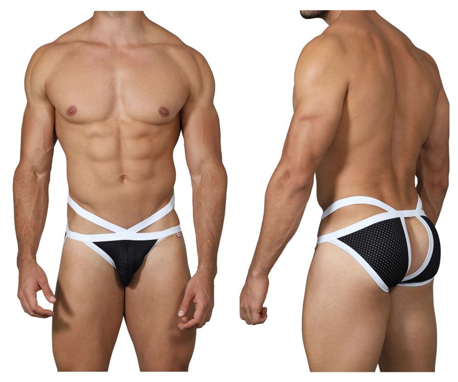 SALE - Mens Pikante Idyllic Open Briefs Black