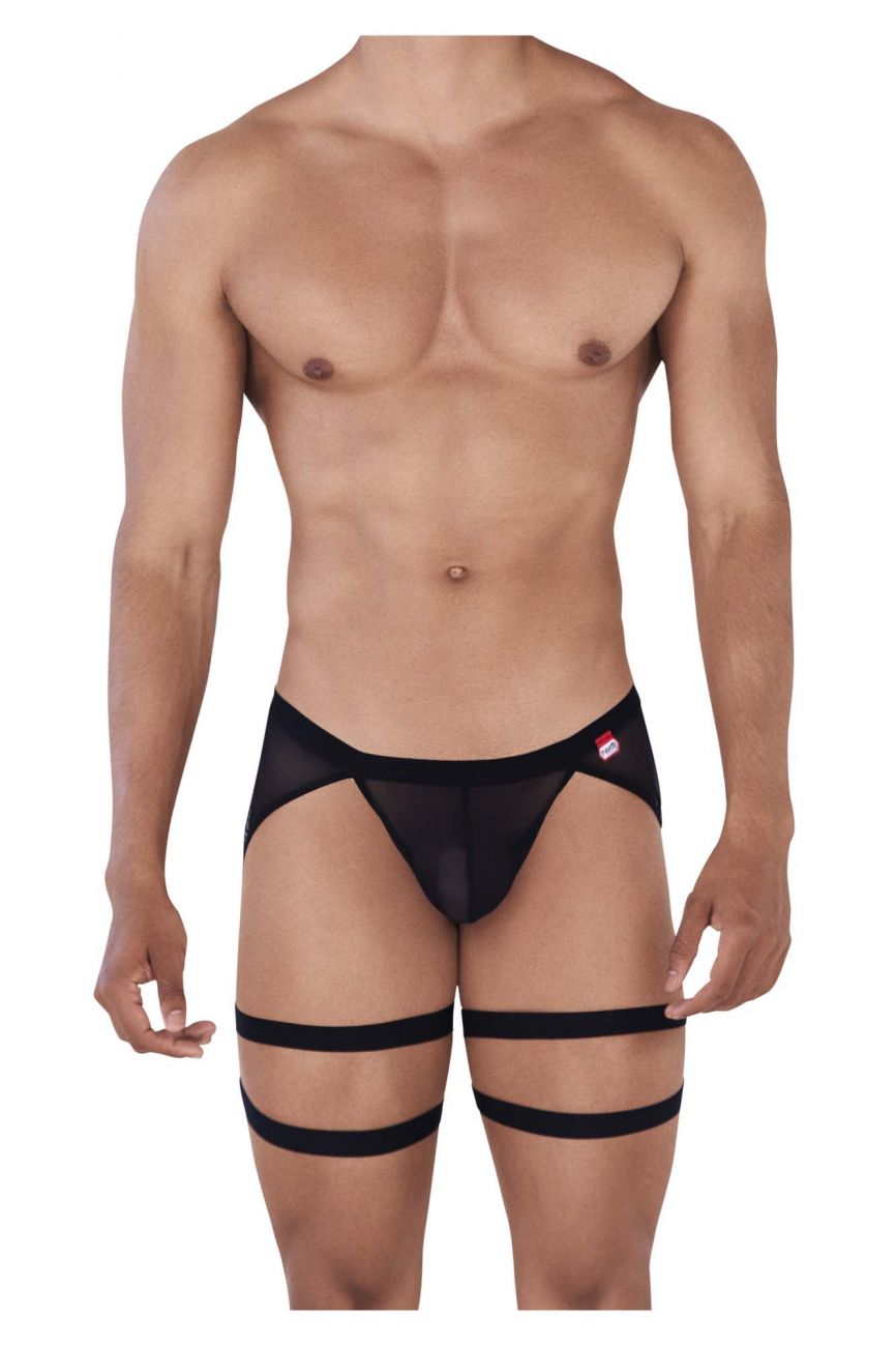 Pikante 0345 Rebel Garter Thongs Black