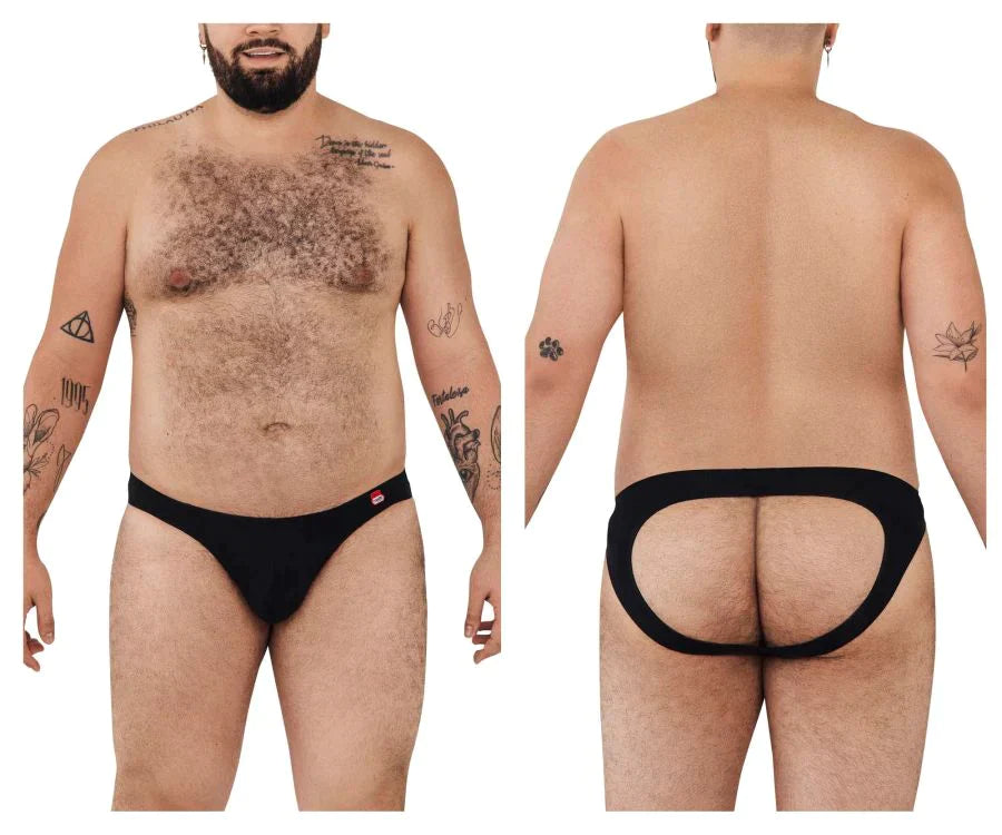 Pikante 0979X Angola Jockstrap Black Plus Sizes