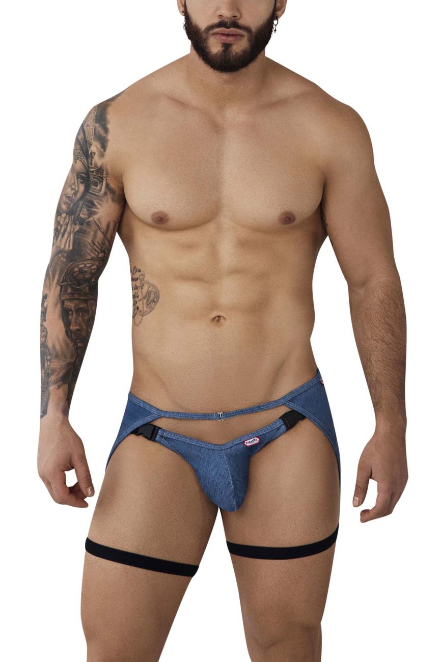 Pikante 0985 Hare Garter Jockstrap Blue