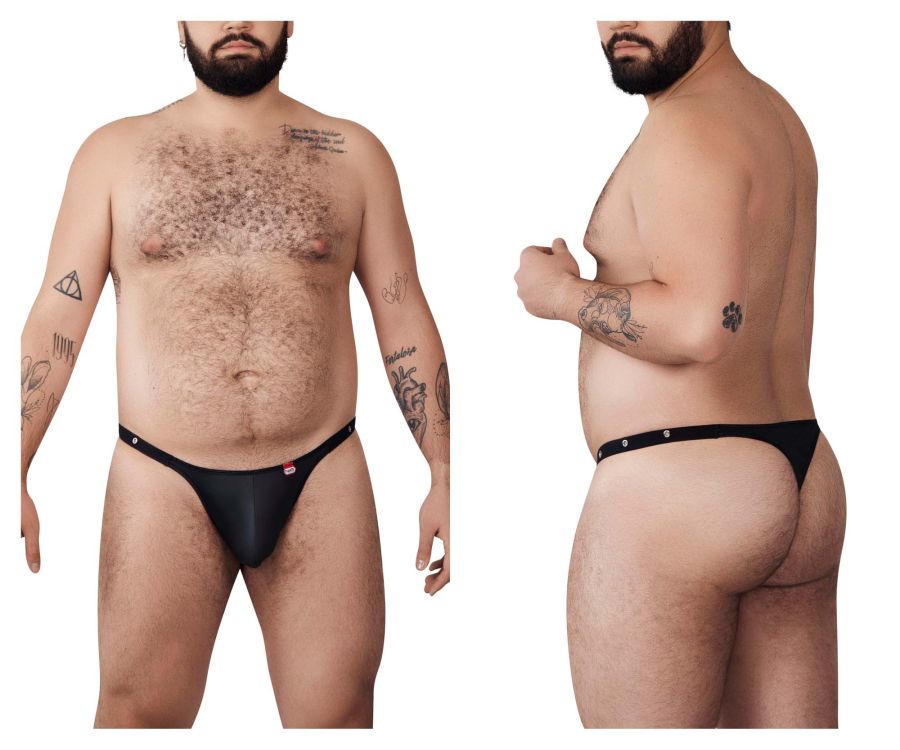 Pikante 1025X Perusa Thongs Black Plus Sizes