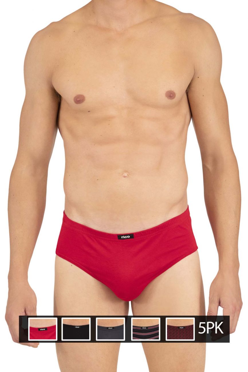 Rico 250322 5PK Low Briefs Red