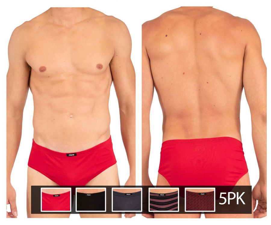 Rico 250322 5PK Low Briefs Red