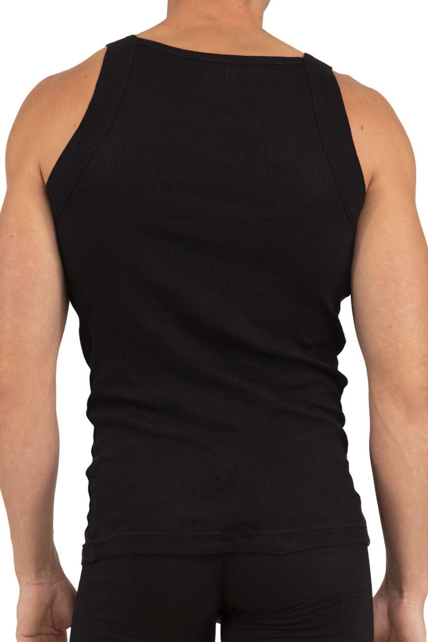 Rico 250503 3PK Modern Tank Top Black and Gray