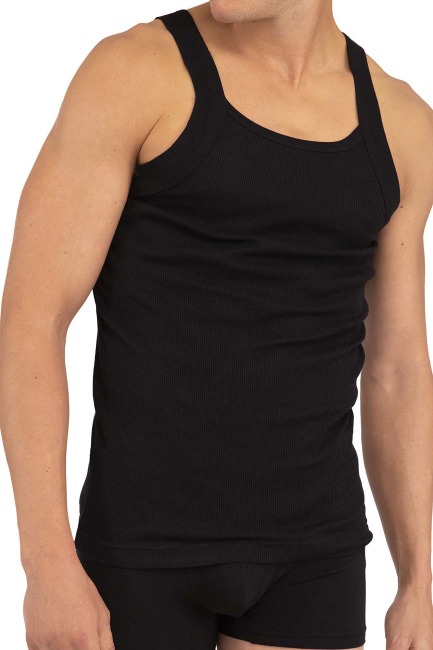 Rico 250503 3PK Modern Tank Top Black and Gray