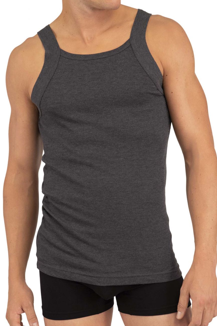Rico 250503 3PK Modern Tank Top Black and Gray