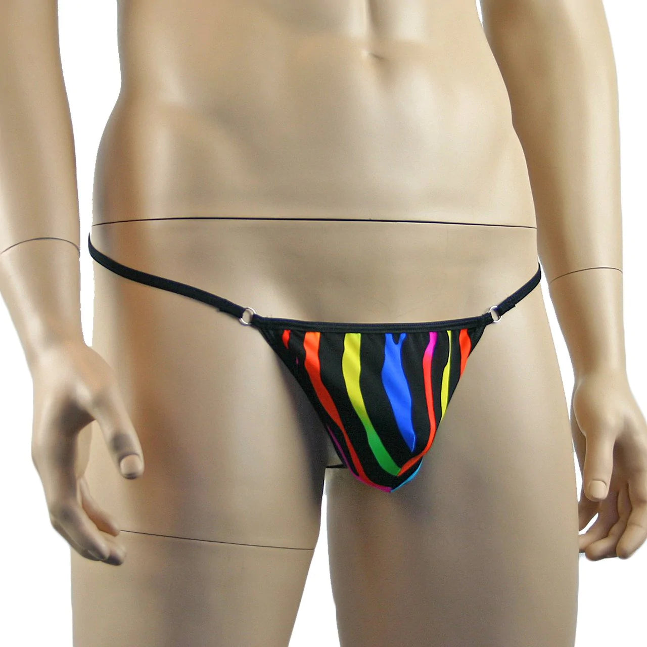 Male Rainbow Zebra Gay Pride G string