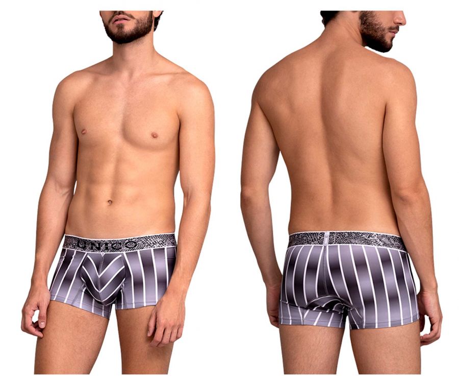 Unico 21070100121 Stripy Trunks Gray Printed