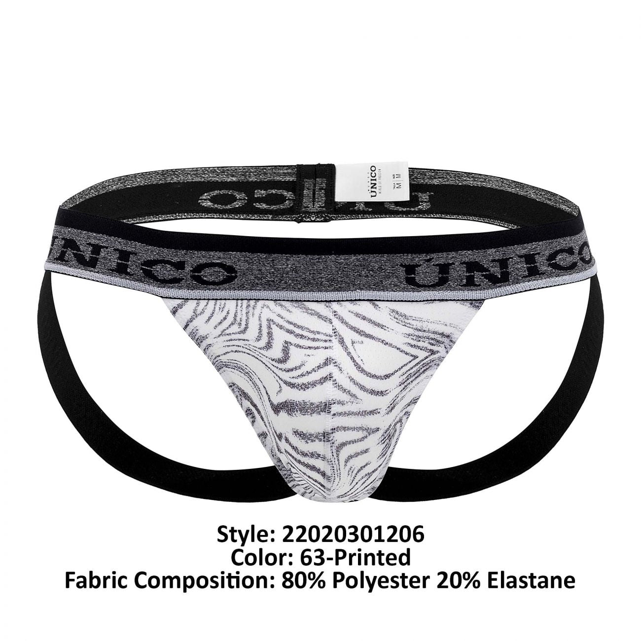 Unico 22020301206 Rastro Jockstrap White Printed