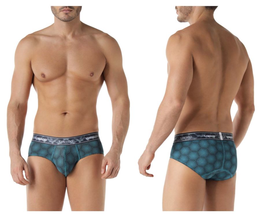 Unico 22070201105 Moleculas Briefs Teal Printed