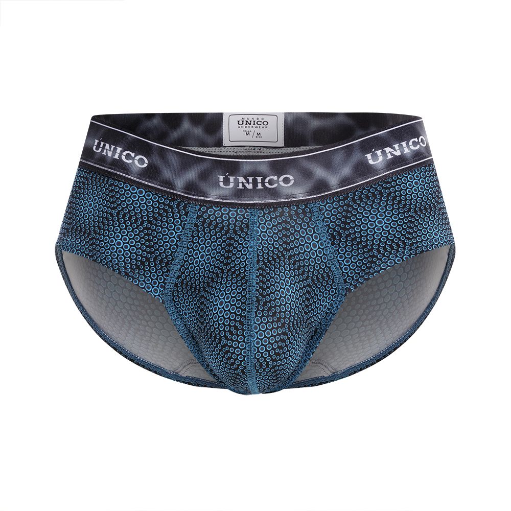 Unico 22070201105 Moleculas Briefs Teal Printed