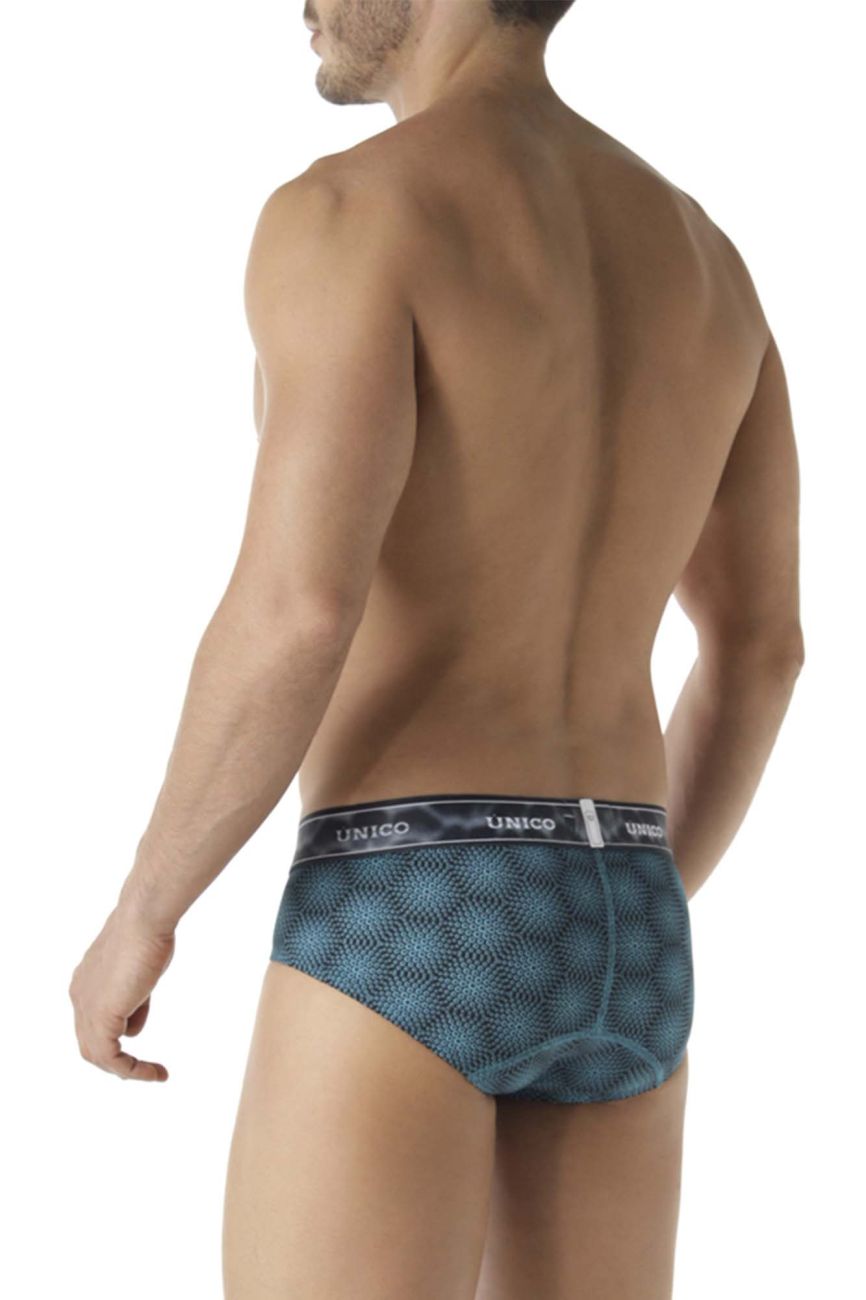 Unico 22070201105 Moleculas Briefs Teal Printed