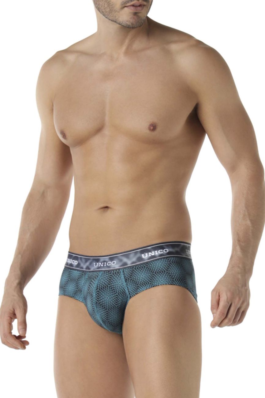 Unico 22070201105 Moleculas Briefs Teal Printed