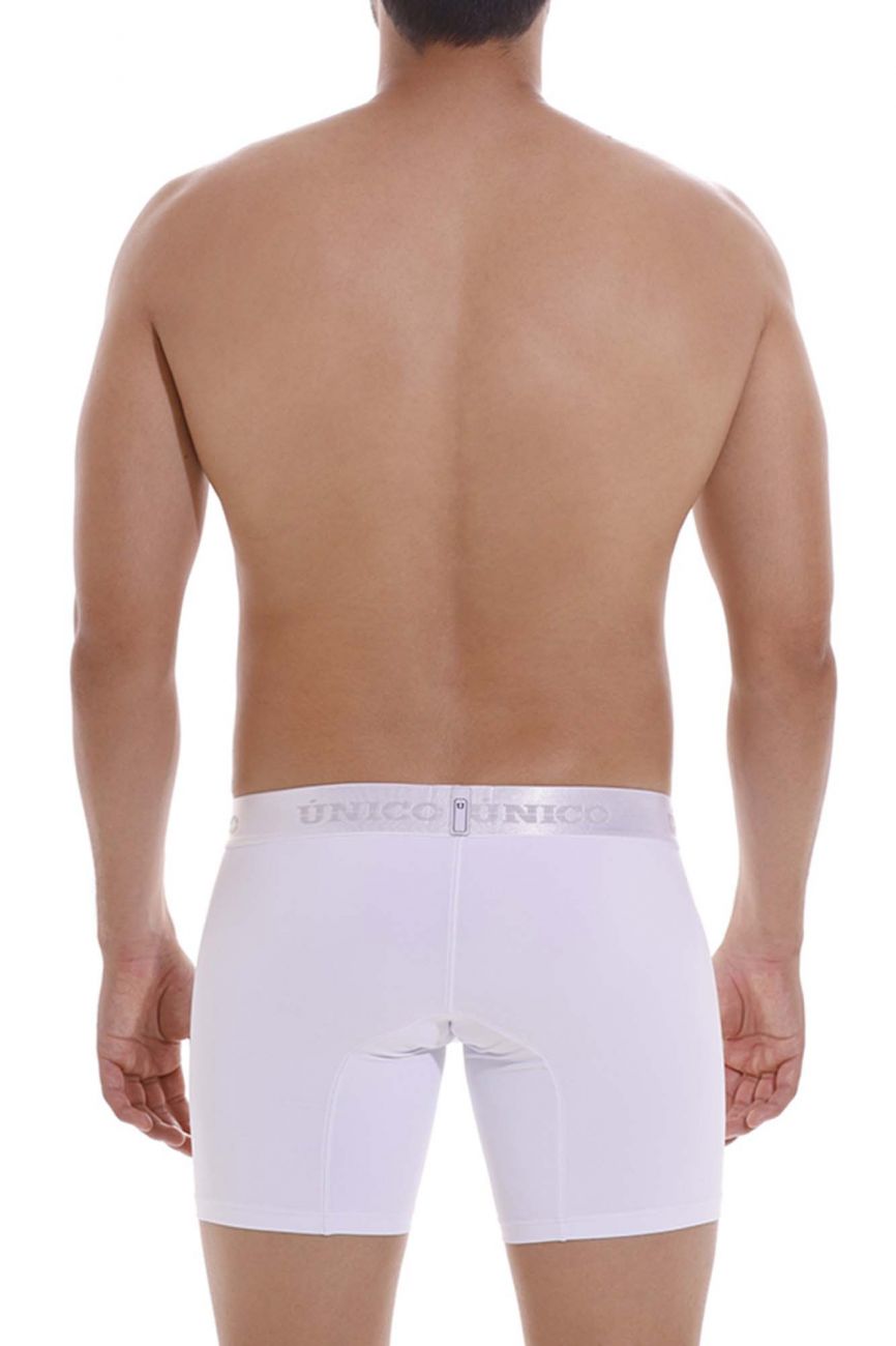 Unico 22120100201 Cristalino A22 Boxer Briefs White Plus Sizes