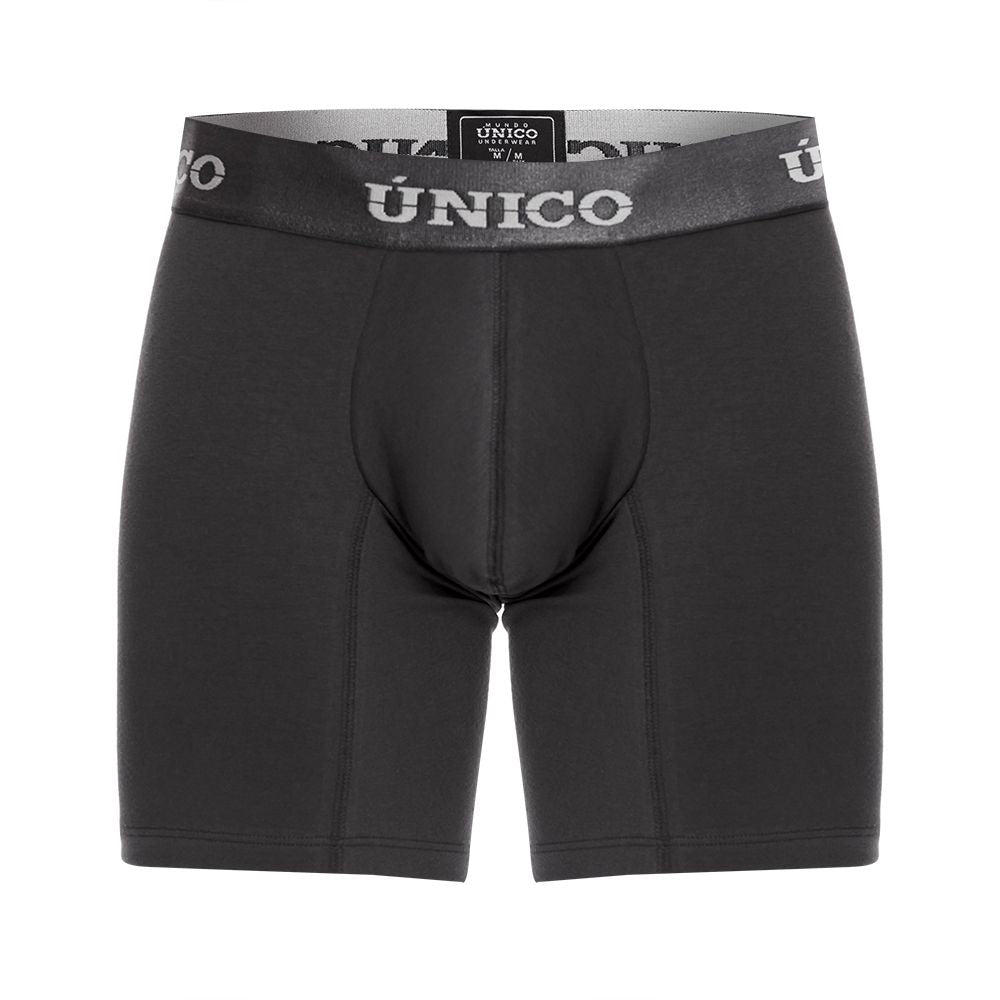 Unico 22120100204 Asfalto A22 Boxer Briefs Dark Gray Plus Sizes