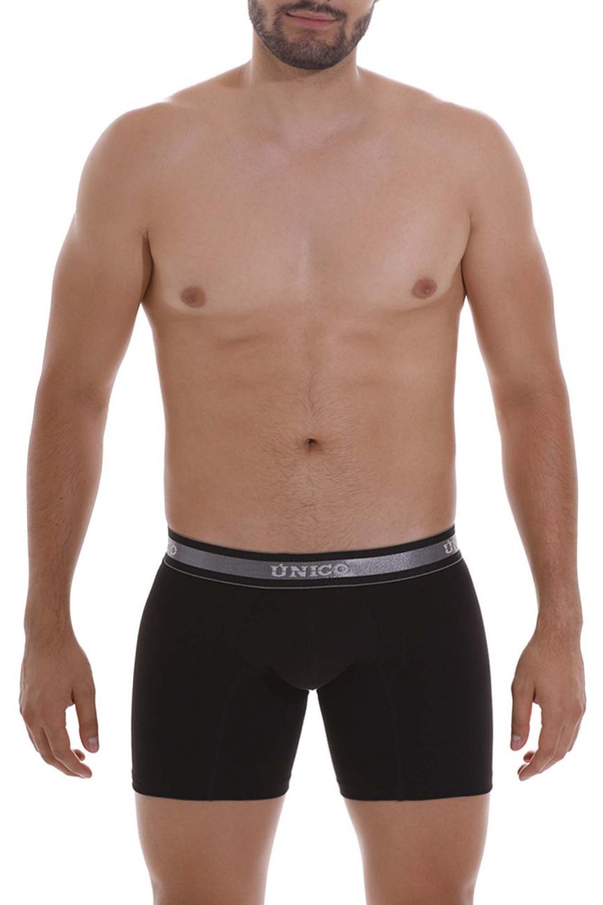 Unico 22120100214 Nebuloso M22 Boxer Briefs Black Plus Sizes