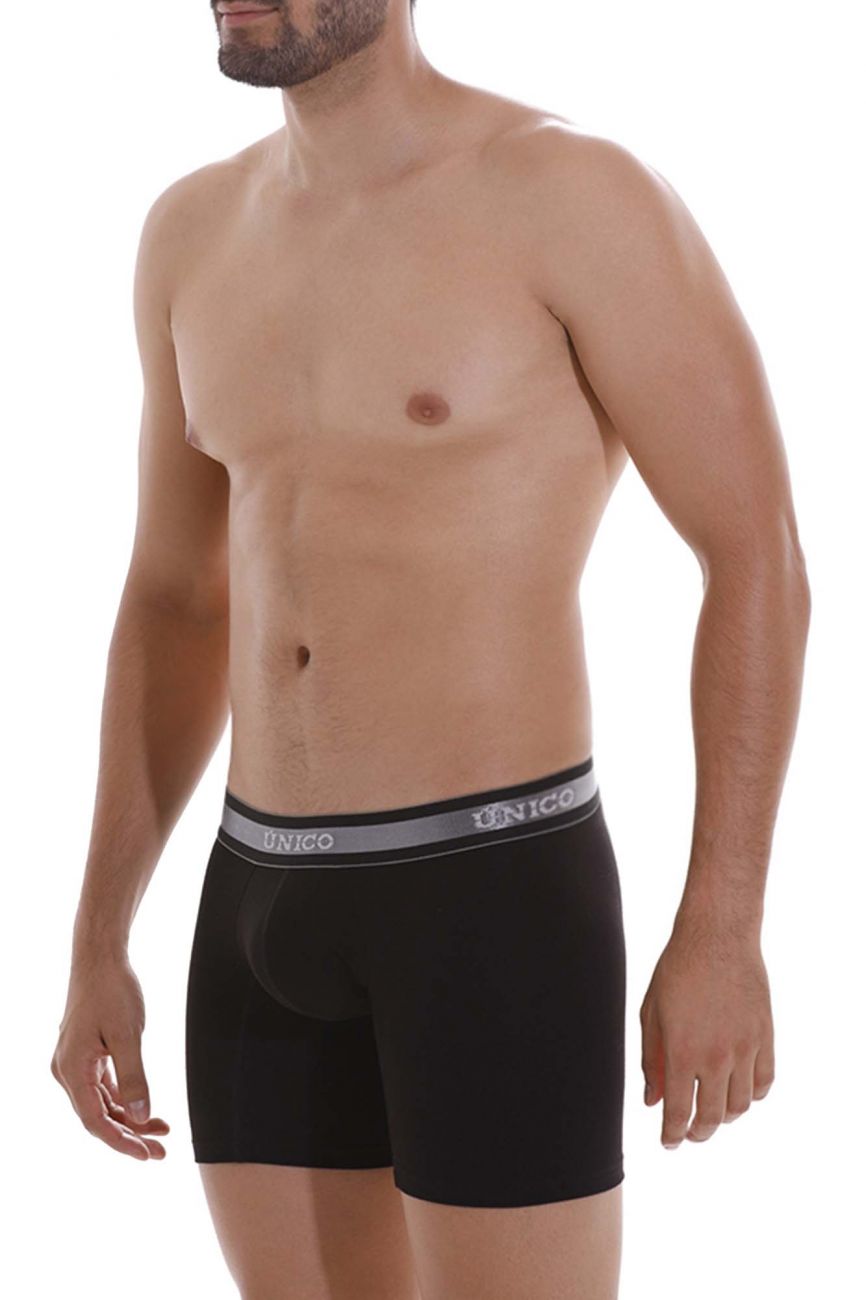 Unico 22120100214 Nebuloso M22 Boxer Briefs Black Plus Sizes