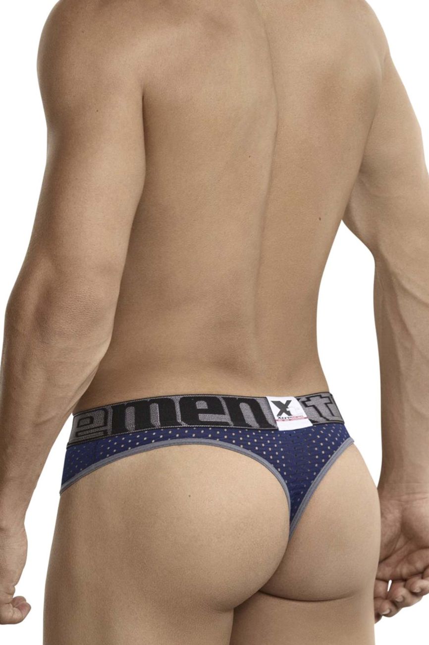 Xtremen 91036-3 3PK Thongs White-Gray-Blue Plus Sizes