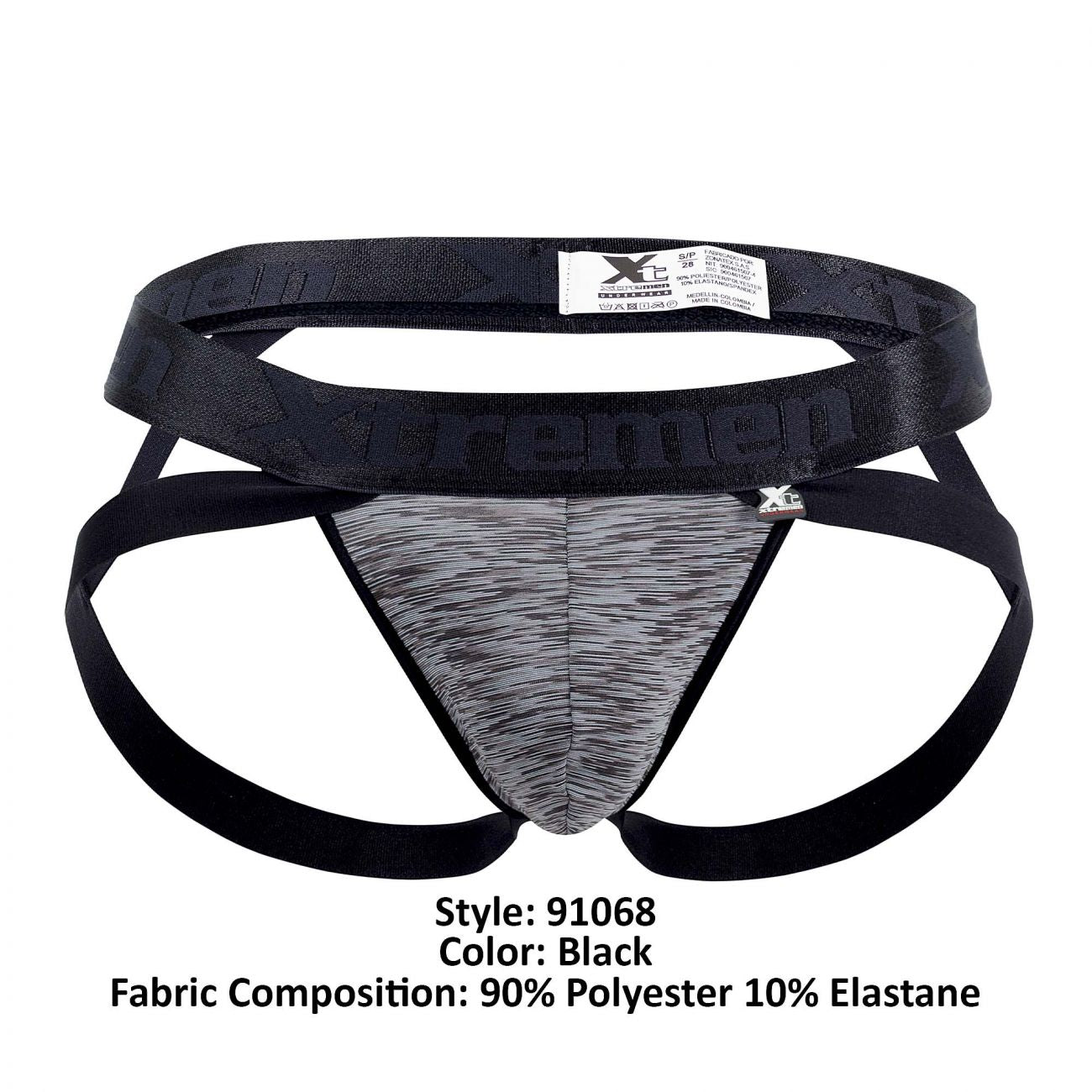 Xtremen 91068 Microfiber Jockstrap Black