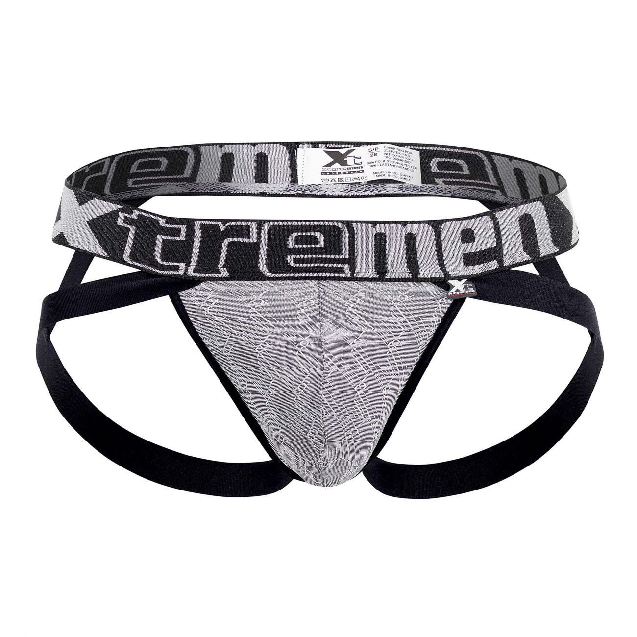 Xtremen 91069 Microfiber Jacquard Jockstrap Gray