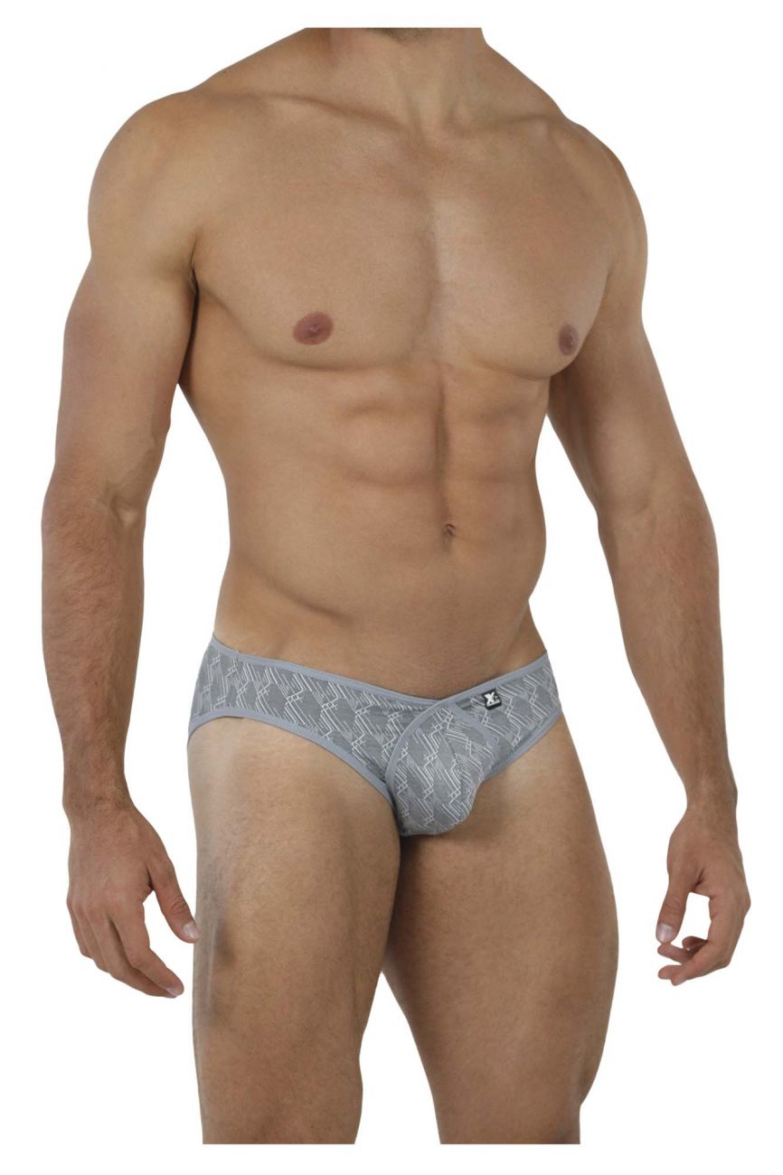 Xtremen 91075 Microfiber Jacquard Briefs Gray