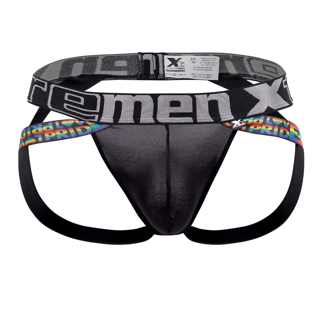 Xtremen 91084 Microfiber Pride Jockstrap Black