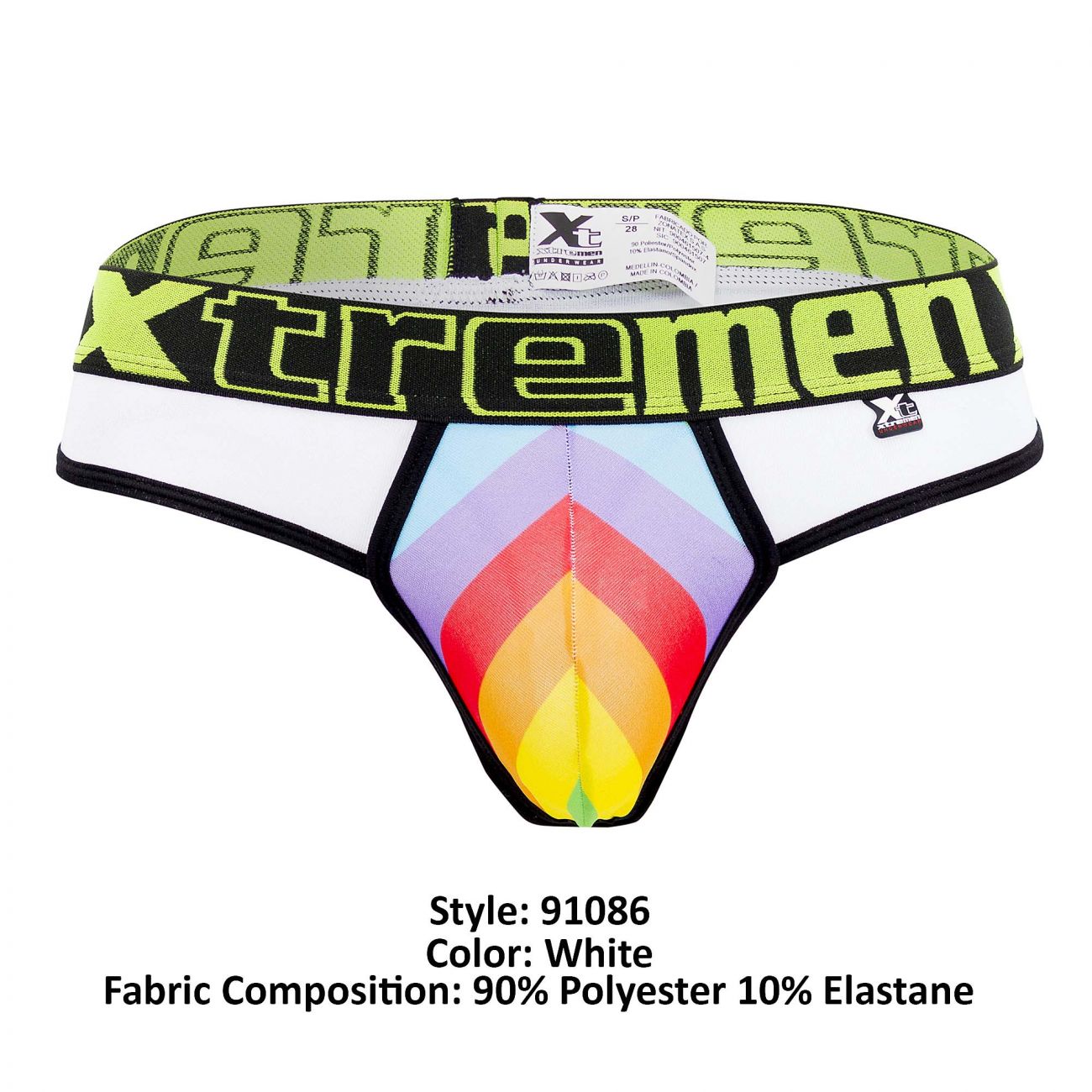 Xtremen 91086 Microfiber Pride Thongs White