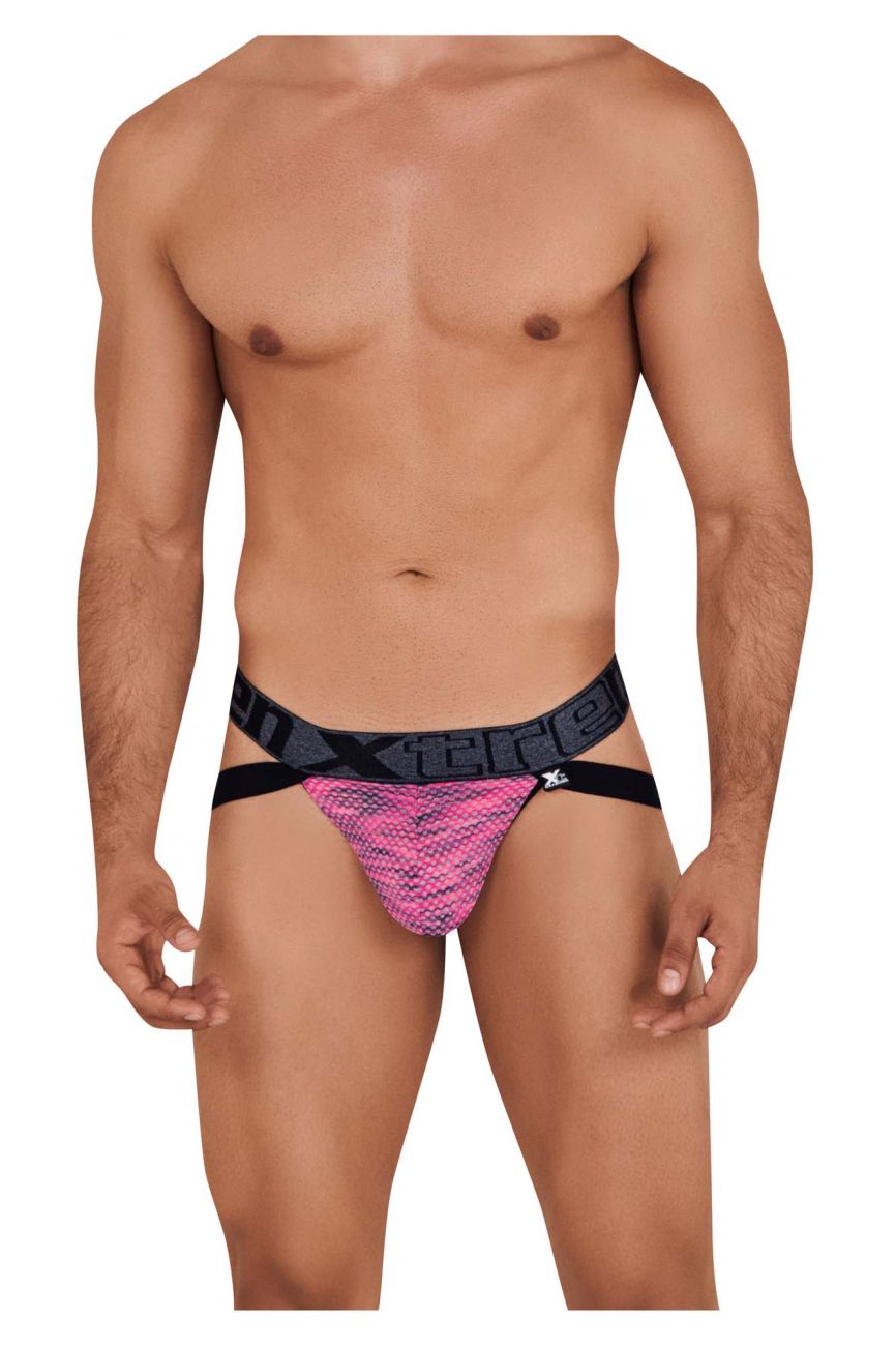 Xtremen 91099 Microfiber Mesh Jockstrap Pink