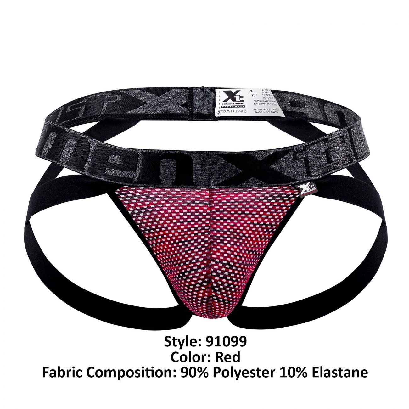 Xtremen 91099 Microfiber Mesh Jockstrap Red