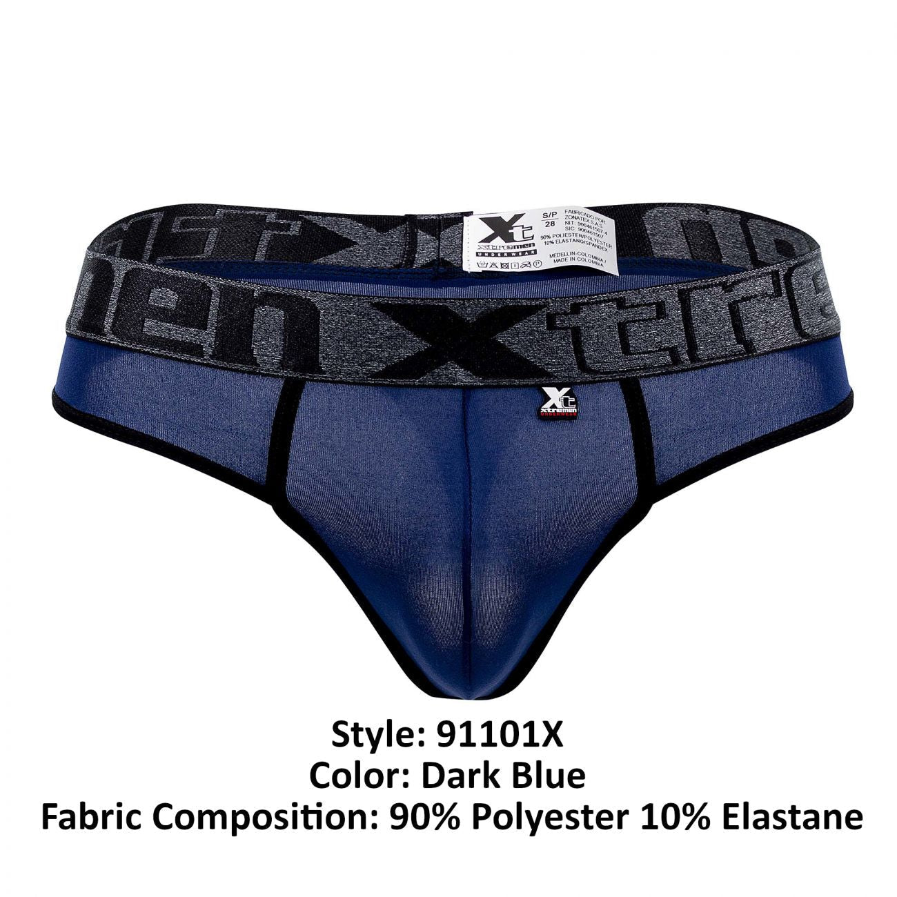 Xtremen 91101X Microfiber Thongs Dark Blue Plus Sizes