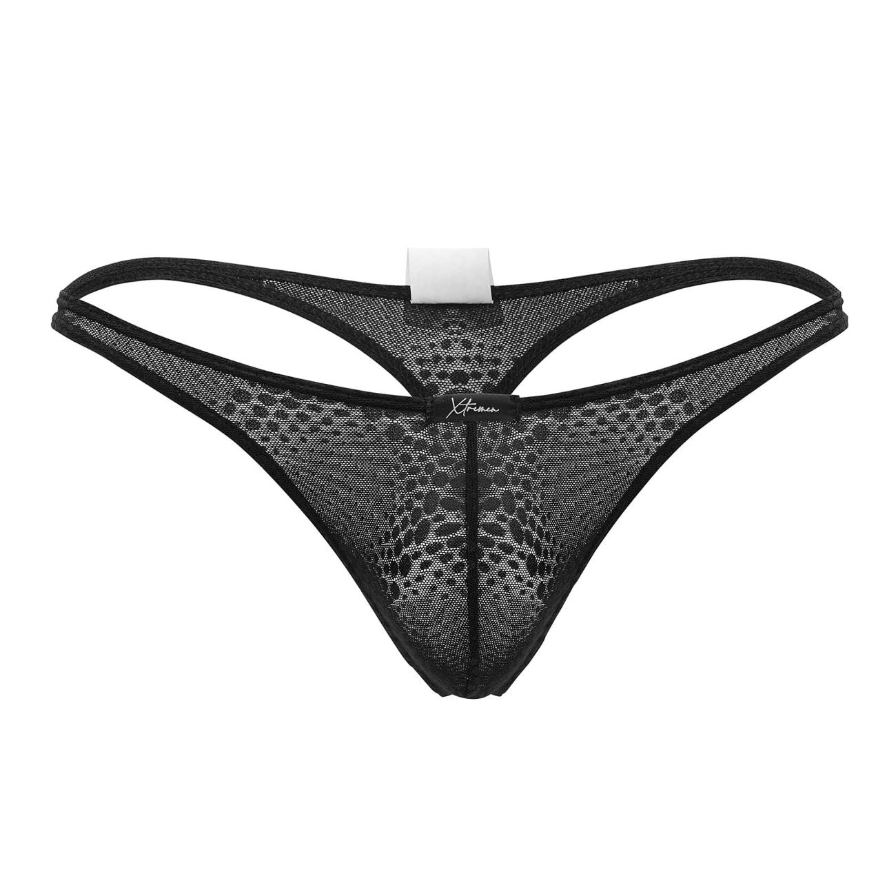 Xtremen 91120 Tempting Lace Thongs Black