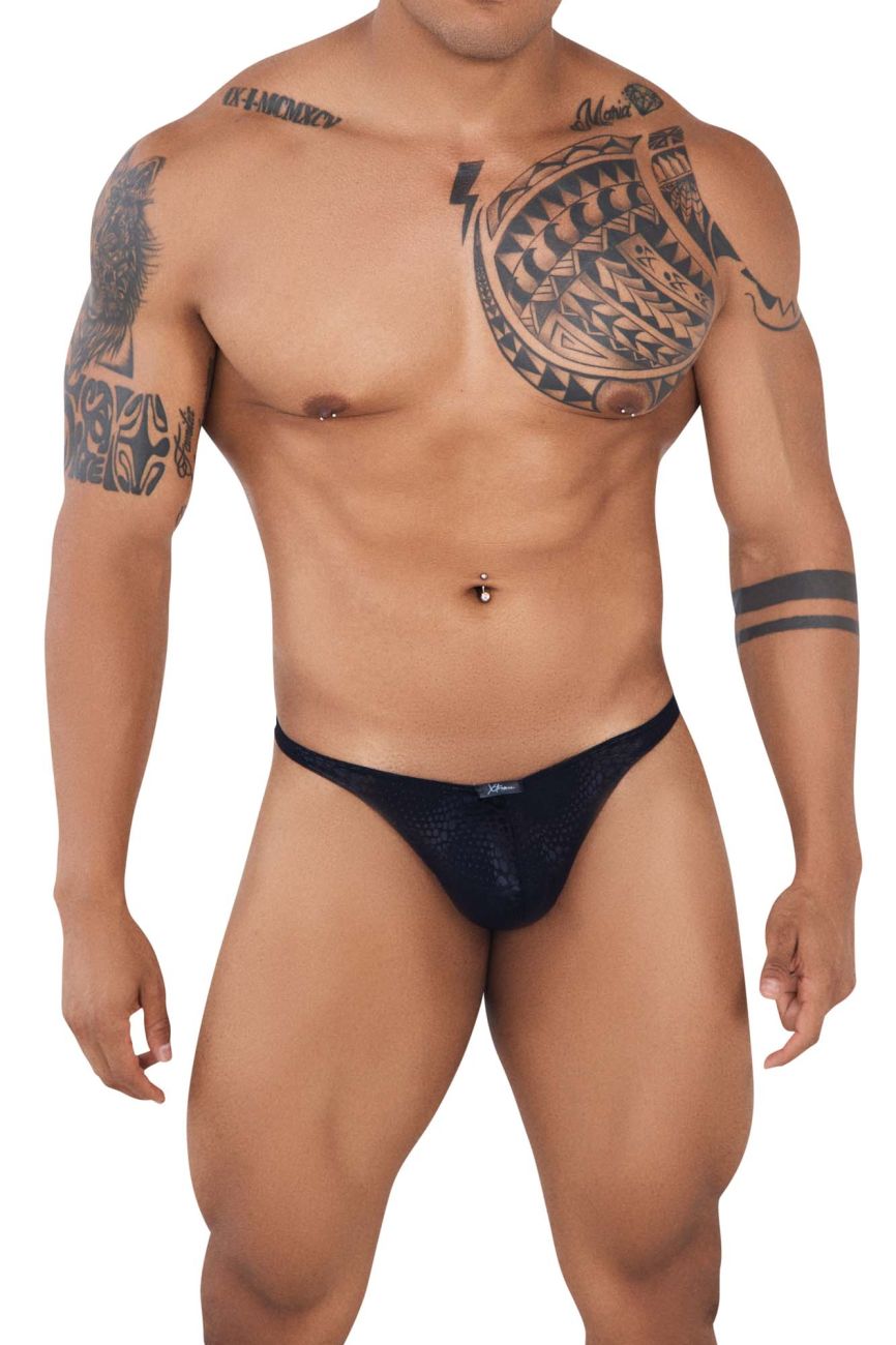 Xtremen 91120 Tempting Lace Thongs Black