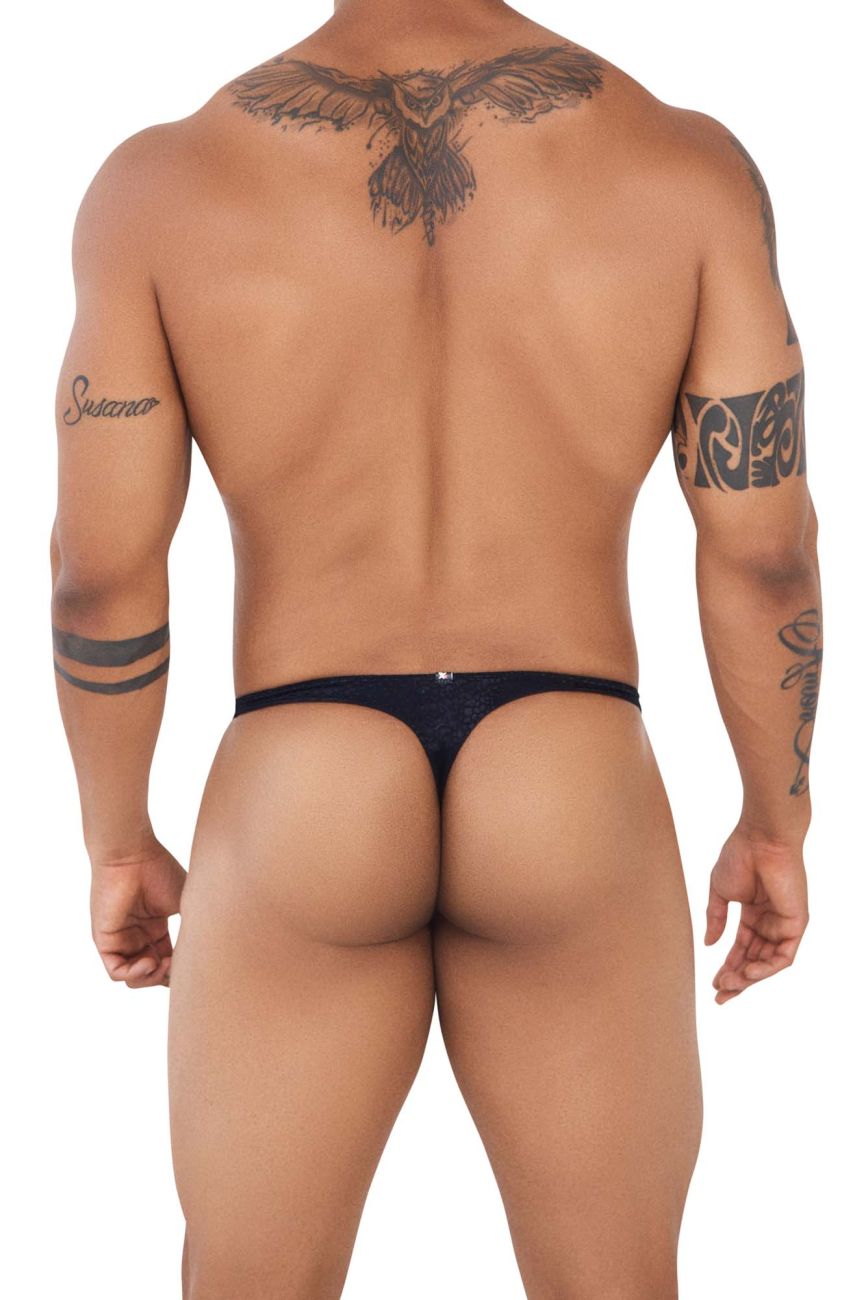 Xtremen 91120 Tempting Lace Thongs Black