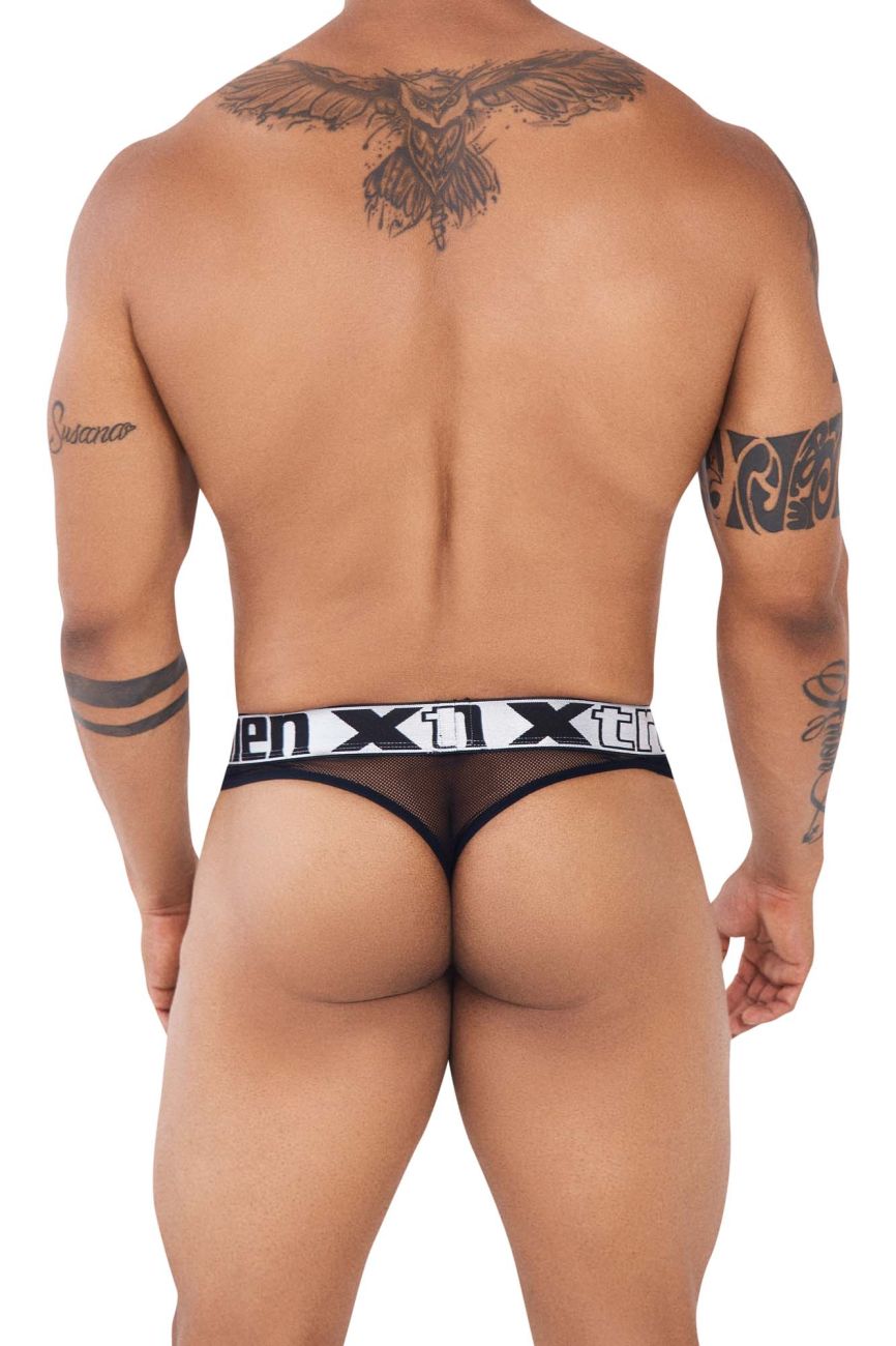 Xtremen 91137 Mesh Thongs Black