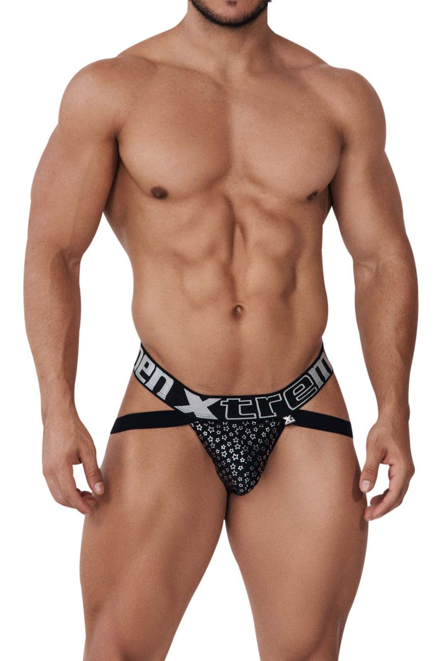Xtremen 91165 Foil Jockstrap Black