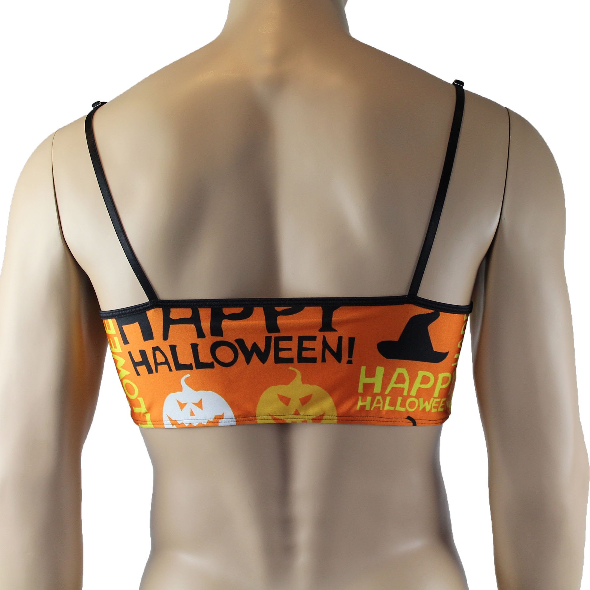 Mens Happy Halloween Camisole Top and Boxer Briefs Underwear, Halloween Pumpkins