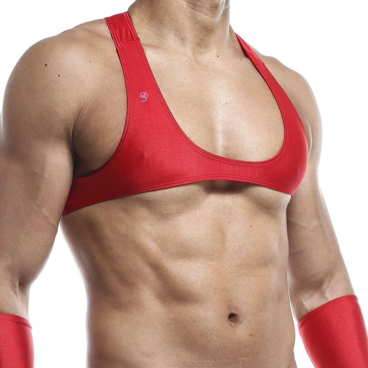 JCSTK - Mens Joe Snyder Stretch Spandex Posing Top with Y Back Red