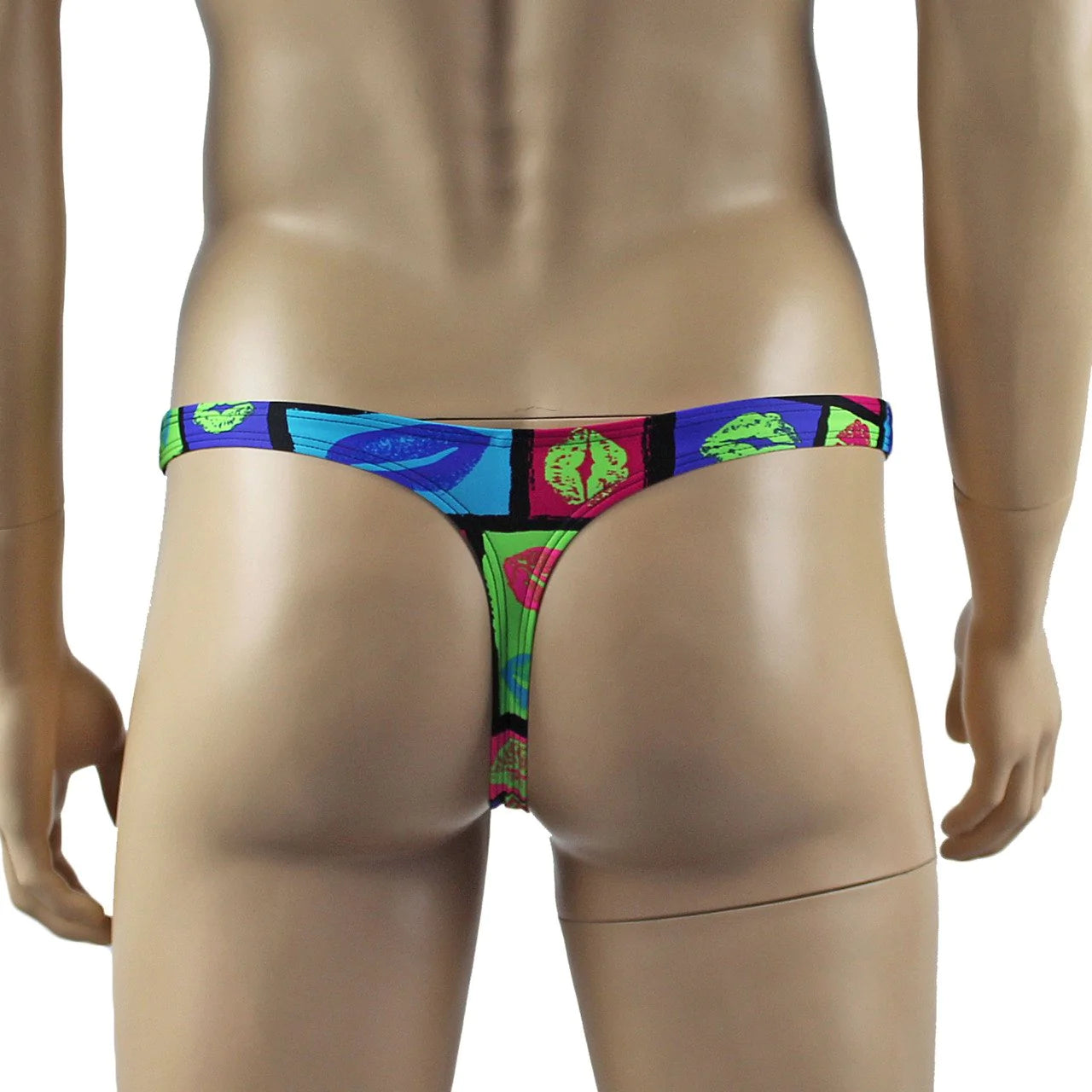 SALE - Mens Kiss Me Lips Thong with Sexy Back