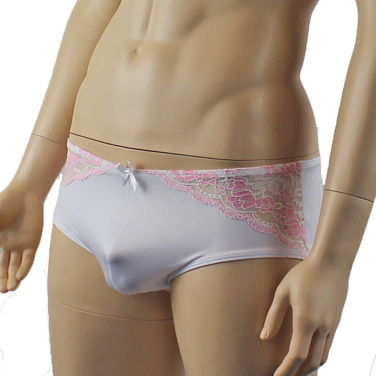 Mens Luxury Stretch Boxer Brief with Beautiful Lace (white plus other colours)