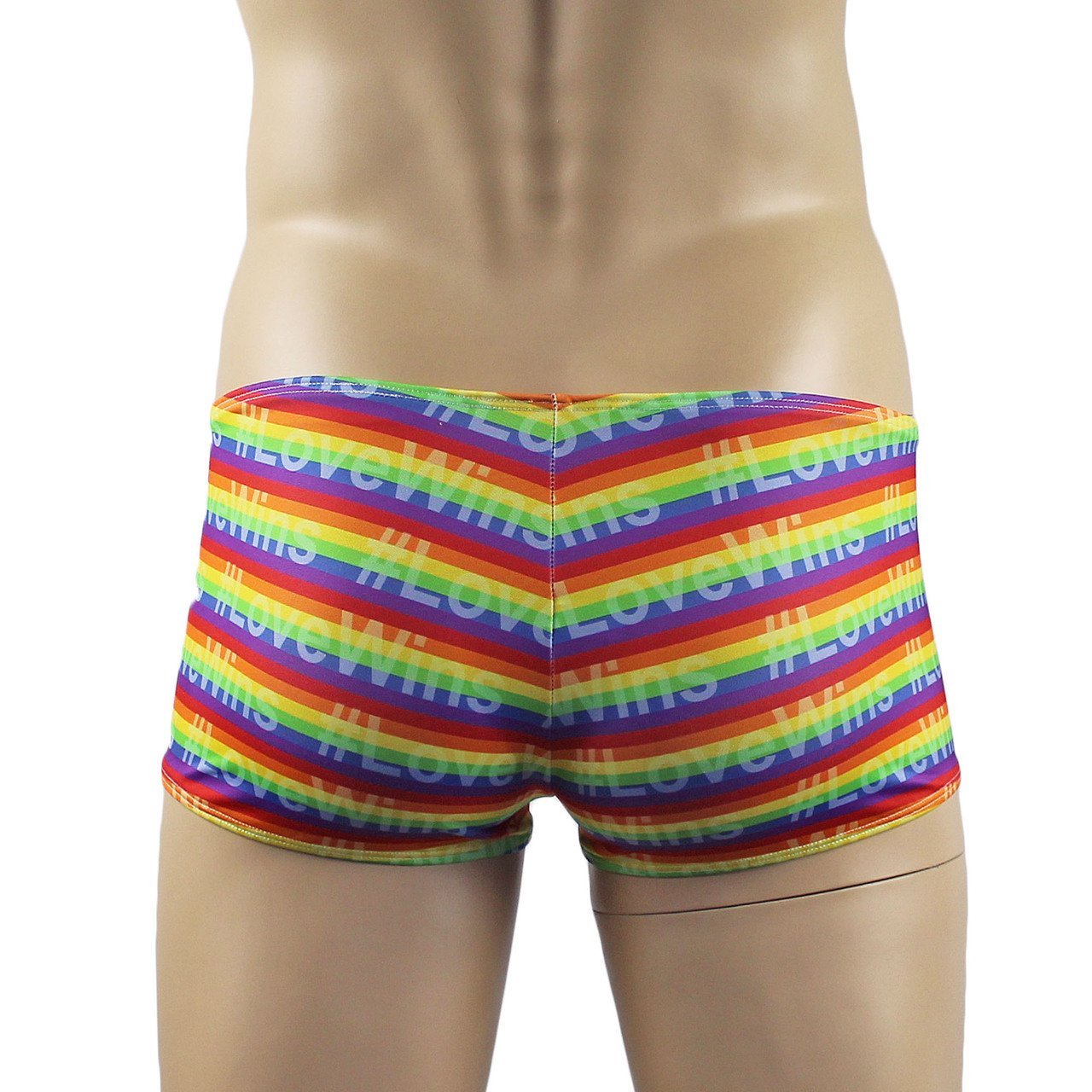 Gay Pride Love Wins Mens Rainbow Low Rise Shorts